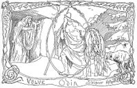 Völva, Odin, Sleipnir and Helhound by Frølich.jpg
