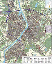 Topografische Karte von Venlo, 2010–2011