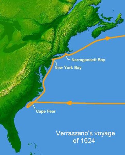 Verrazzano's voyage in 1524