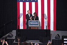 Shields and Vice President Joe Biden in 2012. Shields introduced Biden during a 2012 campaign stop in Michigan. Vice President Joe Biden (7885558782).jpg
