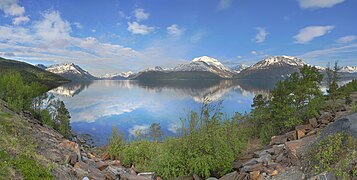 Vue du fjord de Lyngen.