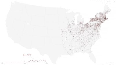 Tiedosto: USA: n laajentumisen visualisointi postitoimistojen kautta Derek Watkins.ogv