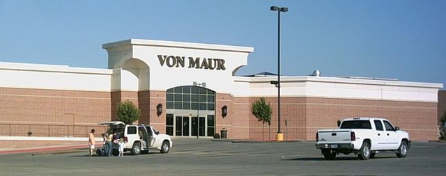 Exterior of a now closed Von Maur at Valley West Mall in West Des Moines, Iowa.