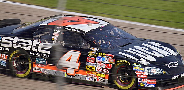 Burton's No. 4 car in 2007