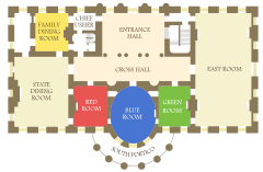 White House State Floor showing location of principal rooms White House State Floor.svg