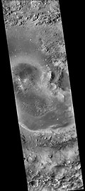 Cráter Curie, visto por la cámara CTX (desde el Mars Reconnaissance Orbiter).