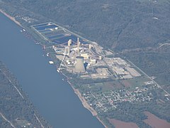 Aerial view of the William H. Zimmer Power Station in 2017