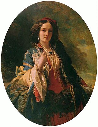 <i>Portrait of Countess Potocka</i> Painting by Franz Xaver Winterhalter