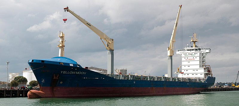 File:Yellow Moon container ship docked in Auckland harbour.jpg