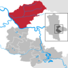 Placering af byen Zerbst / Anhalt i Anhalt-Bitterfeld-distriktet