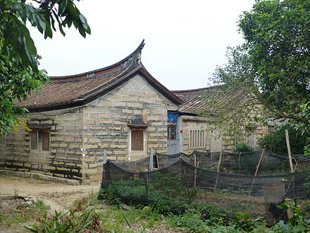 A typical traditional gabled stone house of Zhangpu County