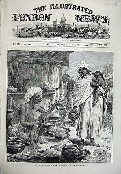 File:"The Impending Famine in Bengal -- A Bengalee Baniah or Grain Seller," from the Illustrated London News, 1874.jpg