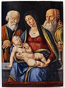 Madonna col Bambino, San Giuseppe e San Simone by Giovanni Di Martino Da Udine - Correr Museum