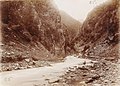 De rivier de Argun, foto van de expeditie van graaf Desha Moritz.  1897
