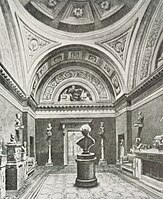 Выставочный зал дома, северная половина, 1819 год. Акварель М. Н. Воробьёва