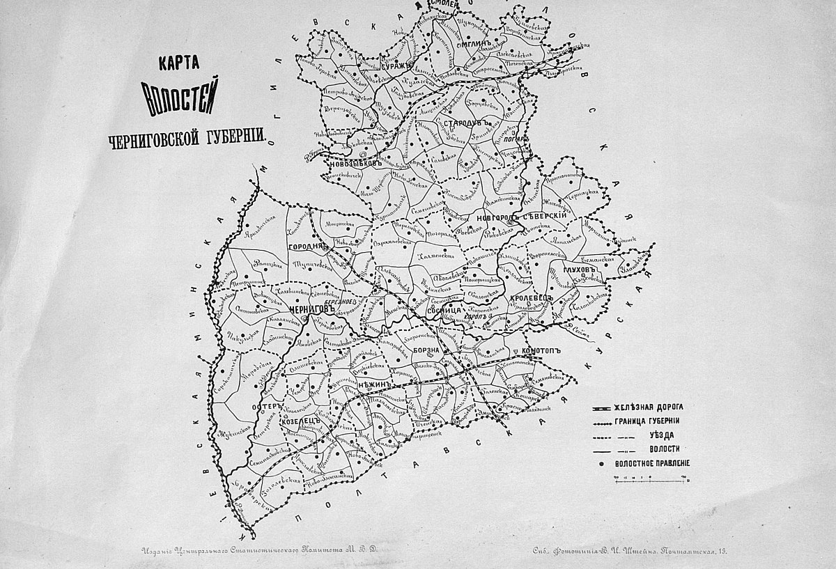 Черниговская губерния карта