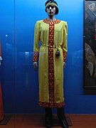 Мужская средневековая согдийская одежда из Пенджикента. Национальный музей Таджикистана, Душанбе