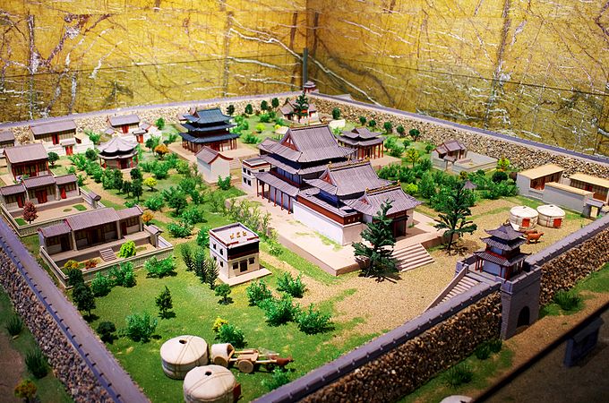 Maidari Juu temple fortress (美岱召; měidài zhào) built by Altan Khan in 1575 near Baotou