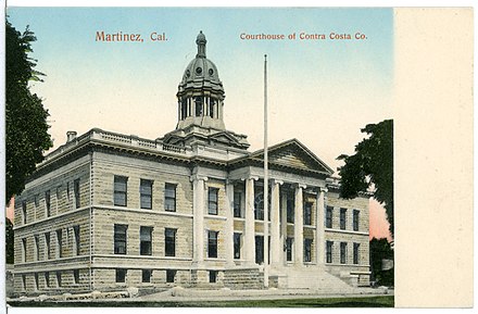 Postcard showing the Contra Costa County Courthouse in 1906.