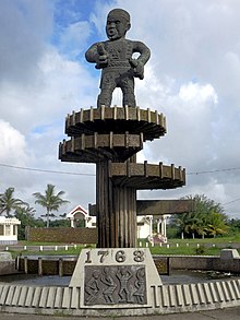 Slave revolt leader, Cuffy 1763 Monument, Georgetown, Guyana. 2014.jpg