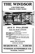 1906 Windsor advertisement in Cycle & Automobile Trade Journal