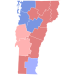 1980 United States Senate election in Vermont results map by county.svg