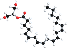 Хімічна структура 2-арахідоноїлгліцерину