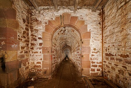 An underground gallerie of the fort d'Arches, Pouxeux, France.