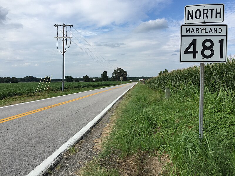 File:2017-08-11 16 20 11 View north along Maryland State Route 481 (Damsontown Road) at Maryland State Route 309 (Starr Road) in Starr, Queen Anne's County, Maryland.jpg