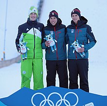 2020-01-19 Skispringen bei den Olympischen Winterjugendolympiaden 2020 - Einzelspieler - Maskottchenzeremonie (Martin Rulsch) 43.jpg