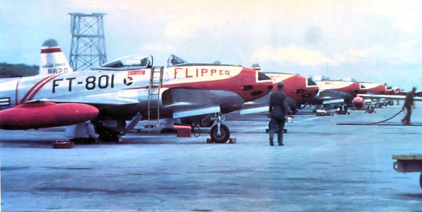 New F-80C Shooting Stars at Itazuke Air Base, Japan, 1950