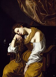 Artemisia Gentileschi, Marie-Madeleine en Mélancolie (en), entre 1622 et 1625.