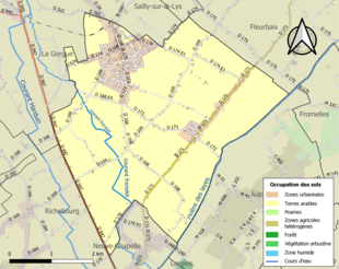 Kleurenkaart met landgebruik.