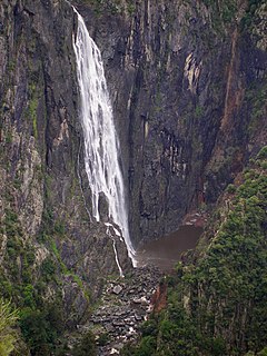 Wollomombi Falls Waterfall on the Wollomombi River in New South Wales, Australia