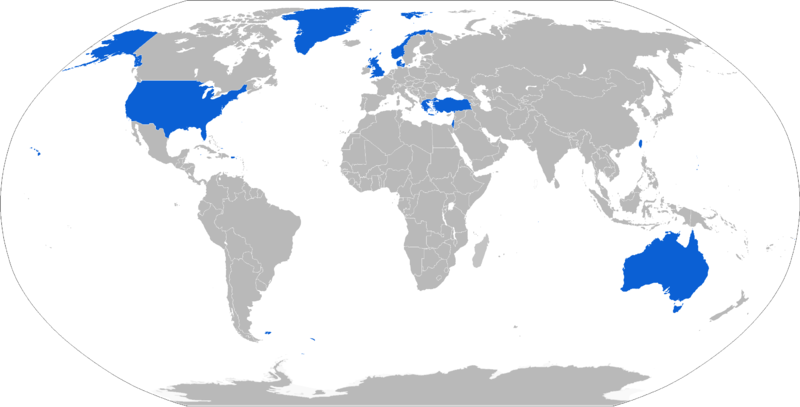 Map with former AGM-12 operators in blue