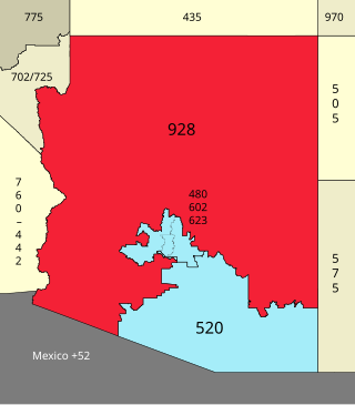 <span class="mw-page-title-main">Area code 928</span> Area code in Arizona, United States