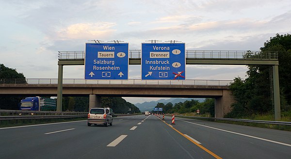 BAB 93 junction near Rosenheim