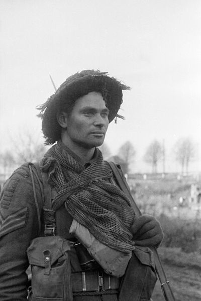 File:A British infantry sergeant during the advance into Germany near Geilenkirchen, 5 December 1944. BU1434.jpg