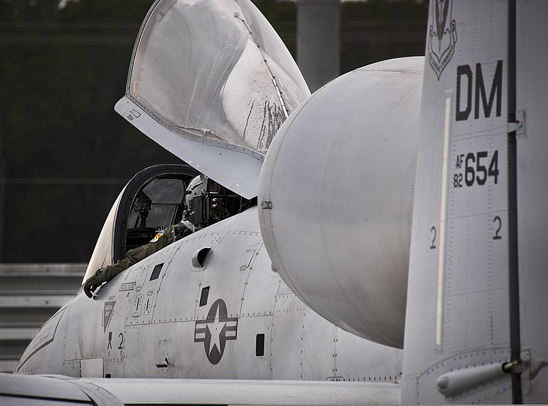 File:A pilot assigned to the U.S. Air Force's 355th Fighter Wing prepares an A-10 Thunderbolt II aircraft for a sortie during the Combat Hammer air-to-ground weapon system evaluation program at Eglin Air Force Base 140219-F-OC707-126.jpg