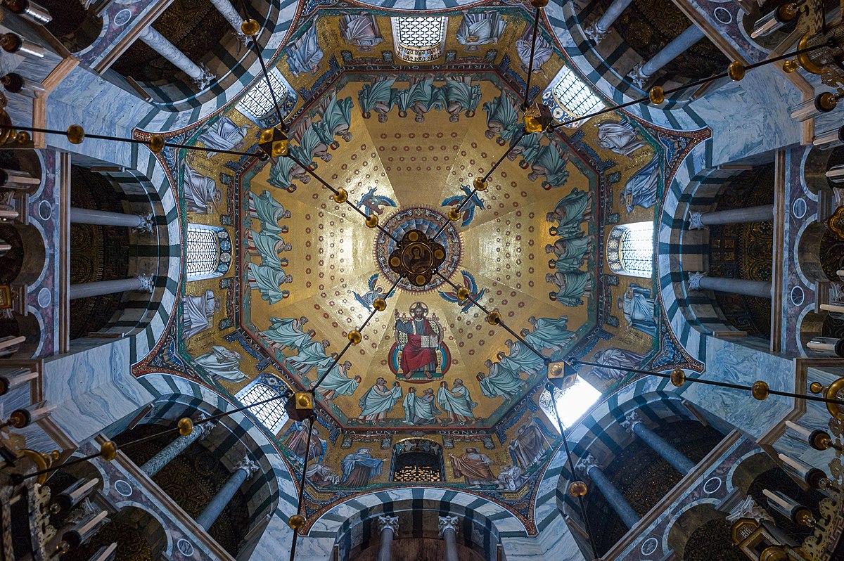 6. Ceiling in the Aachen Cathedral Photograph: Kemmi.1 Licensing: CC-BY-SA-3.0-de