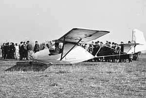 Airport, airplane, sailplane, Hungarian brand Fortepan 59726.jpg