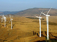 Wind farm in the province of Ávila.