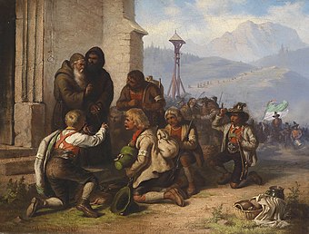 Tiroler Wallfahrer (Tyrolean pilgrims) by Alois Schönn, 19th century