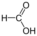 Deutsch: Struktur von Ameisensäure English: Structure of formic acid