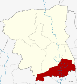 Map of Nakhon Pathom, Thailand, with Sam Phran