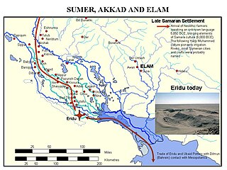 Sumeria e Akkad, con l'antica costa del Golfo Persico