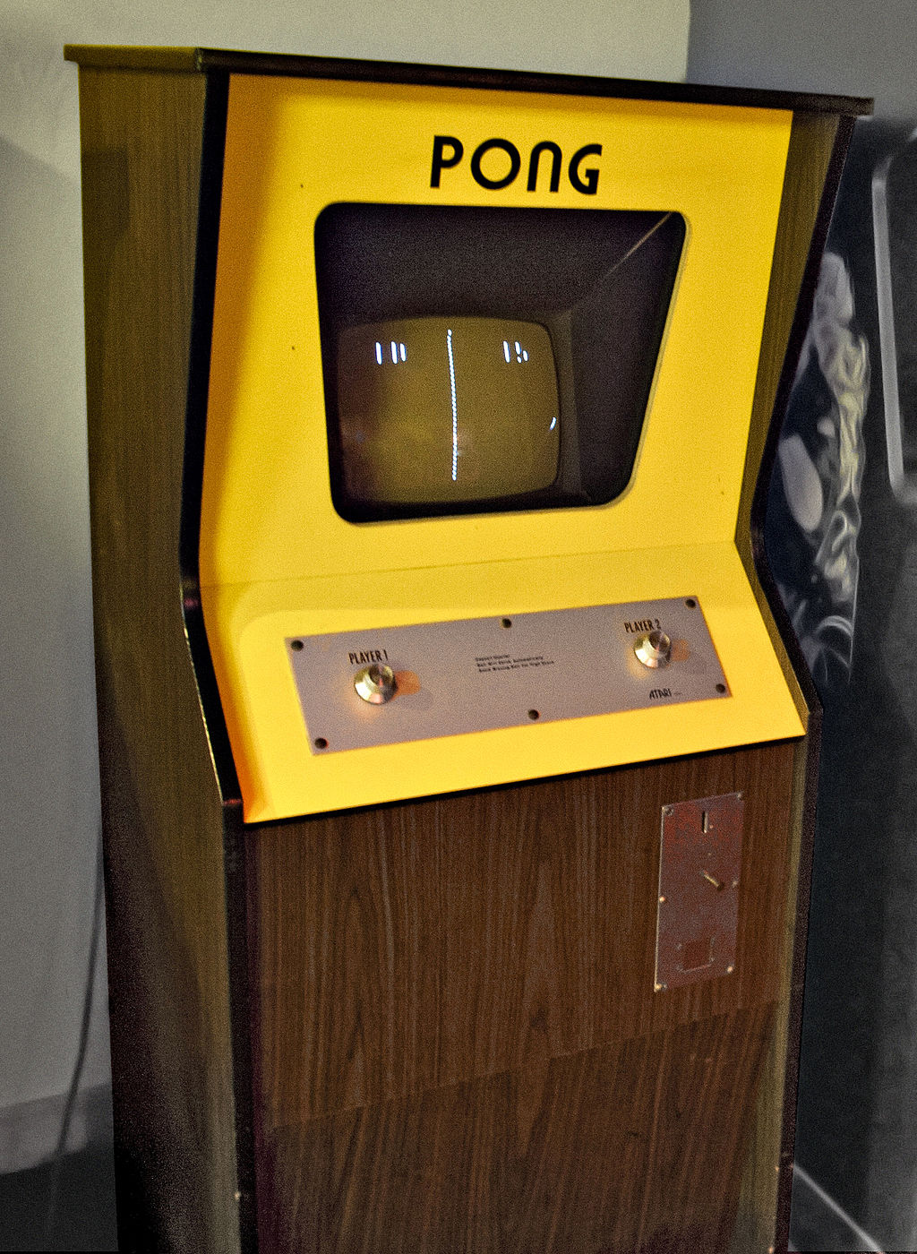 Atari Pong arcade game cabinet