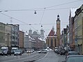 Augsburg, Jakoberstraße, Jakoberkirche, Rathaus