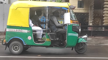 An auto-rickshaw in South Kolkata