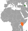 Location map for Azerbaijan and Kenya.